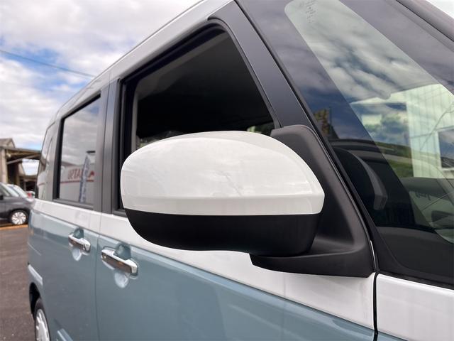 ムーヴキャンバス ストライプスＧ　両側電動スライドドア　クリアランスソナー　レーンアシスト　衝突被害軽減システム　オートライト　ＬＥＤヘッドランプ　スマートキー　アイドリングストップ　電動格納ミラー　シートヒーター　ベンチシート（14枚目）