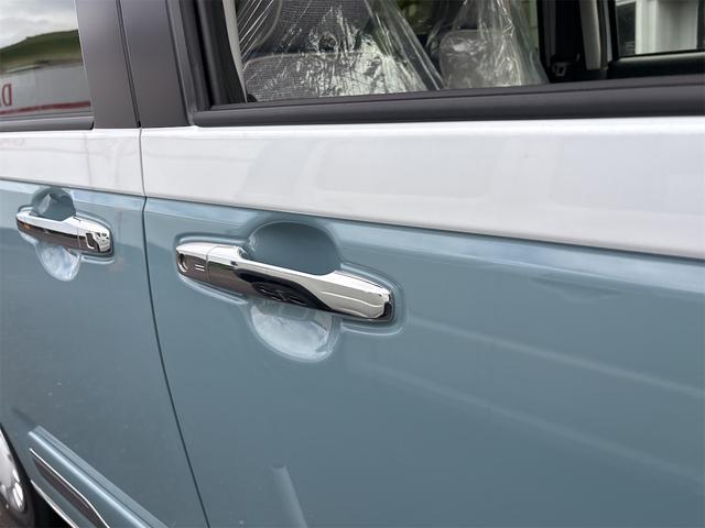 ムーヴキャンバス ストライプスＧ　両側電動スライドドア　クリアランスソナー　レーンアシスト　衝突被害軽減システム　オートライト　ＬＥＤヘッドランプ　スマートキー　アイドリングストップ　電動格納ミラー　シートヒーター　ベンチシート（15枚目）