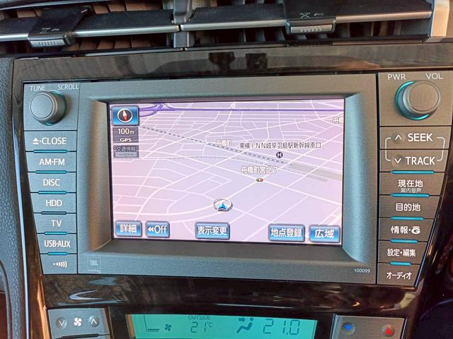 プリウスPHV Gレザーパッケージ HDDナビ 障害物センサー バックカメラ Bluetoothオーディオ シートヒーター ETC フルセグTV CD/DVD再生 パワーシート LEDライト ヘッドライトウォッシャー プッシュスタート(14枚目)