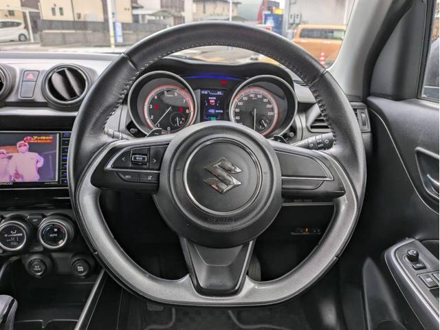 スイフト ハイブリッドRS メモリーナビ Bluetoothオーディオ シートヒーター ETC フルセグTV CD/DVD再生 ステアリングリモコン パドルシフト スマートキー プッシュスタート USB接続 純正アルミ(13枚目)