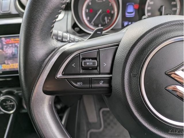 スイフト ハイブリッドRS メモリーナビ Bluetoothオーディオ シートヒーター ETC フルセグTV CD/DVD再生 ステアリングリモコン パドルシフト スマートキー プッシュスタート USB接続 純正アルミ(14枚目)