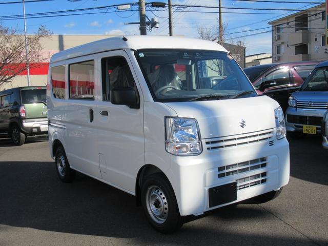 エブリイ ＰＡリミテッド　ワンオーナー　メーカー保証　展示車　試乗車　キーレスエントリーキースズキセーフティサポート　衝突被害軽減ブレーキ　衝突安全ボディ　両側スライドドア　オートライト　クリアランスソナー　フルフラット（4枚目）