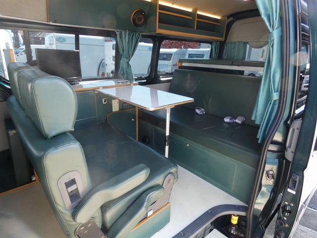 オリジナルキャンピングカー 8ナンバーキャンピング登録 8名乗車5名就寝 サブバッテリー シンク 給排水タンク 外部電源 間接照明 インバーターリアTV 地デジチューナー(3枚目)