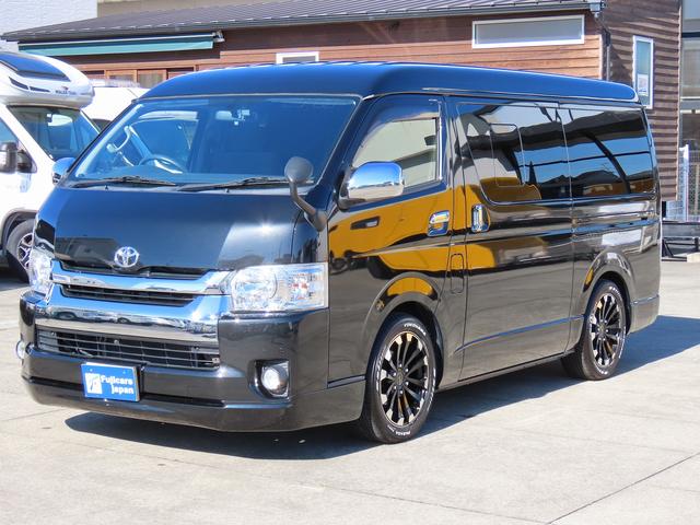 ハイエースワゴン FOCS DSプレミアム キャンピングカー 後席モニター リアヒーター リアクーラー 冷蔵庫 1500Wインバータ 社外ソナー 社外クルコン 18インチAW シングルサブバッテリー シンク ACコンセント 新品タイヤ 外部電源(3枚目)