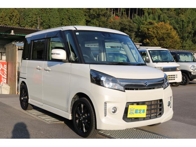 スペーシアカスタム XSリミテッド 衝突軽減ブレーキ 両側電動スライドドア フルセグSDナビ Bluetoothオーディオ バックカメラ ETC ハーフレザーシート オートエアコン シートヒーター 専用15インチアルミ(3枚目)