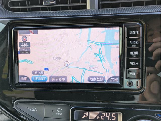 アクア Ｓスタイルブラック　純正ＳＤナビ　フルセグＴＶ　ＢＴオーディオ　衝突軽減ブレーキ　レーンアシスト　障害物センサー　バックカメラ　オートハイビーム　スマートキー　オートライト　オートエアコン　ステアリモコン　横滑り防止装置（12枚目）