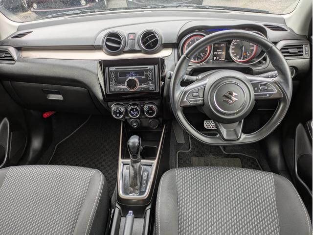 スイフト XRリミテッド 社外CDデッキ BTオーディオ USB接続 衝突軽減ブレーキ レーンアシスト 追従クルコン オートエアコン オートLED フォグ ステアリモコン 革巻ステア 純正16インチアルミ シートヒーター(12枚目)