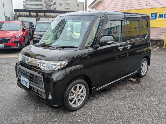 タント カスタムX スマートキー 社外CDデッキ USB接続 HIDヘッドライト フロントフォグ 片側パワスラ 純正14インチアルミ 革巻ステアリング アイドリングストップ 電動格納ウインカーミラー 盗難防止装置 ETC(34枚目)