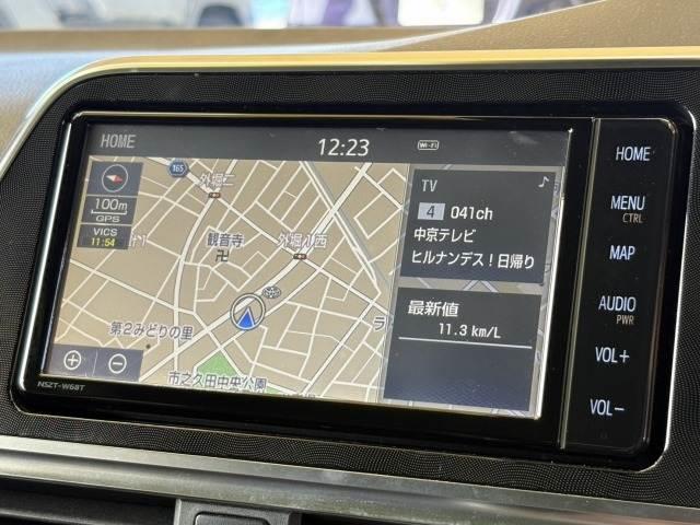 シエンタ Ｇ　クエロ　純正ナビ　衝突軽減　全方位　レーンキープＥＴＣ　オートマチックハイビーム　バックカメラ　地デジ　プッシュスタート　スマートキー　ＬＥＤヘッドライト　フロントフォグライト　両側電動スライドドア　ＥＴＣ（3枚目）