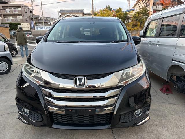 オデッセイ アブソルート 両側パワースライドドア バックモニター ハーフレザーシート パドルシフト 純正アルミ スマートキー(2枚目)