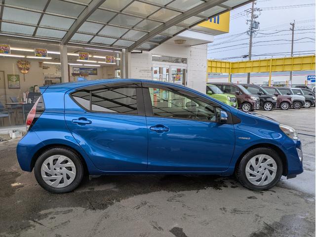 アクア S 純正SDナビ BTオーディオ ETC バックカメラ ワンセグTV スマートキー プッシュスタート オートライト LEDヘッドライト 車線逸脱警報装置 アイドリングストップ ステアリングリモコン(37枚目)