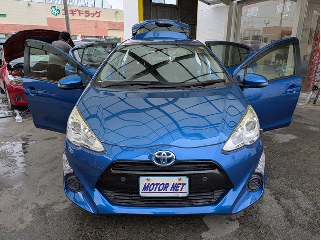 アクア S 純正SDナビ BTオーディオ ETC バックカメラ ワンセグTV スマートキー プッシュスタート オートライト LEDヘッドライト 車線逸脱警報装置 アイドリングストップ ステアリングリモコン(55枚目)