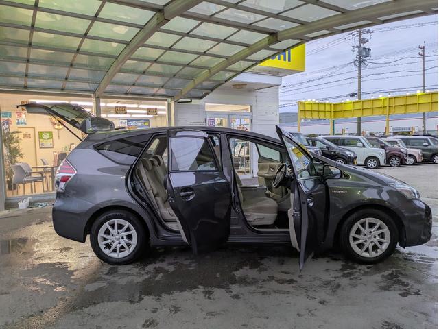 プリウスアルファ S 社外SDナビ BTオーディオ ETC バックカメラ オートライト LEDヘッドライト フロントフォグランプ 純正16インチAW アイドリングストップ ステアリングリモコン プッシュスタート(52枚目)