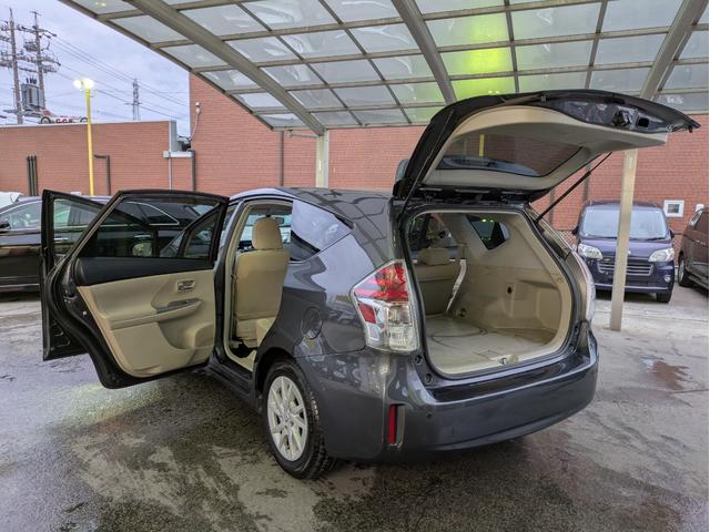 プリウスアルファ S 社外SDナビ BTオーディオ ETC バックカメラ オートライト LEDヘッドライト フロントフォグランプ 純正16インチAW アイドリングストップ ステアリングリモコン プッシュスタート(55枚目)