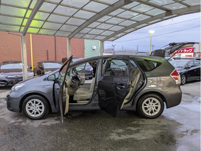 プリウスアルファ S 社外SDナビ BTオーディオ ETC バックカメラ オートライト LEDヘッドライト フロントフォグランプ 純正16インチAW アイドリングストップ ステアリングリモコン プッシュスタート(56枚目)