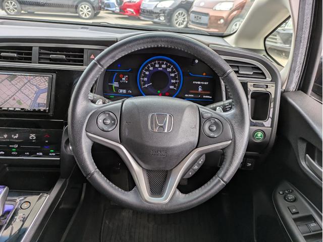 シャトル ハイブリッドX 社外HDDナビ BTオーディオ ETC バックカメラ USB入力端子 フルセグTV 衝突軽減ブレーキ クルーズコントロール ハーフレザーシート オートライト LEDヘッドライト パドルシフト(14枚目)