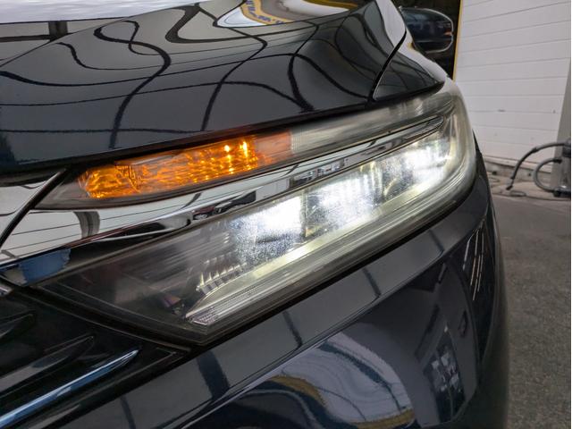 シャトル ハイブリッドX 社外HDDナビ BTオーディオ ETC バックカメラ USB入力端子 フルセグTV 衝突軽減ブレーキ クルーズコントロール ハーフレザーシート オートライト LEDヘッドライト パドルシフト(45枚目)