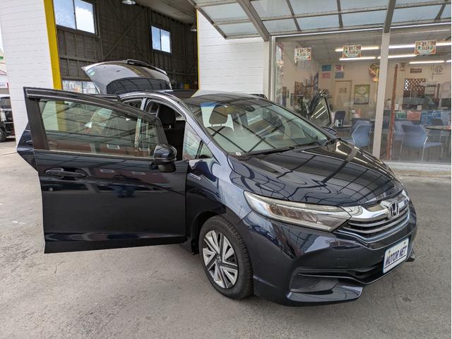 シャトル ハイブリッドX 社外HDDナビ BTオーディオ ETC バックカメラ USB入力端子 フルセグTV 衝突軽減ブレーキ クルーズコントロール ハーフレザーシート オートライト LEDヘッドライト パドルシフト(54枚目)