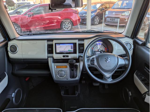 ハスラー Ｇ　社外メモリーナビ　ＢＴオーディオ　ＥＴＣ　バックカメラ　ＵＳＢ入力端子　衝突軽減ブレーキ　車線逸脱警報装置　アイドリングストップ　ベンチシート　シートヒーター　プッシュスタート　ステアリングリモコン（7枚目）