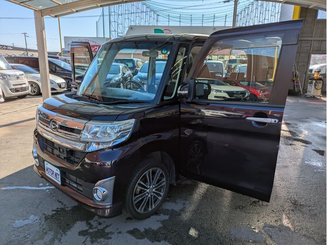 タント カスタムRS トップエディションSA 純正SDナビ BTオーディオ ETC バックカメラ フルセグTV 両側電動スライドドア 衝突軽減ブレーキ オートライト LEDヘッドライト フォグランプ ステアリングリモコン 純正15インチAW(50枚目)