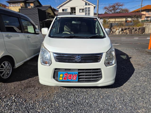 ワゴンＲ ＦＸ　社外ナビ　ＴＶ（ワンセグ）　アイドリングストップ機能　社外アルミＷ　ＥＴＣ　オートエアコン　ＰＷ　後部座席スモーク　法令点検整備実施　保証付　２年付（2枚目）