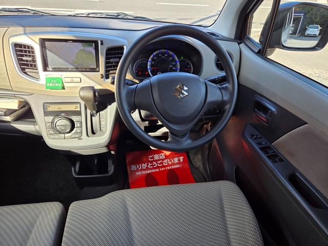 ワゴンＲ ＦＸ　社外ナビ　ＴＶ（ワンセグ）　アイドリングストップ機能　社外アルミＷ　ＥＴＣ　オートエアコン　ＰＷ　後部座席スモーク　法令点検整備実施　保証付　２年付（8枚目）