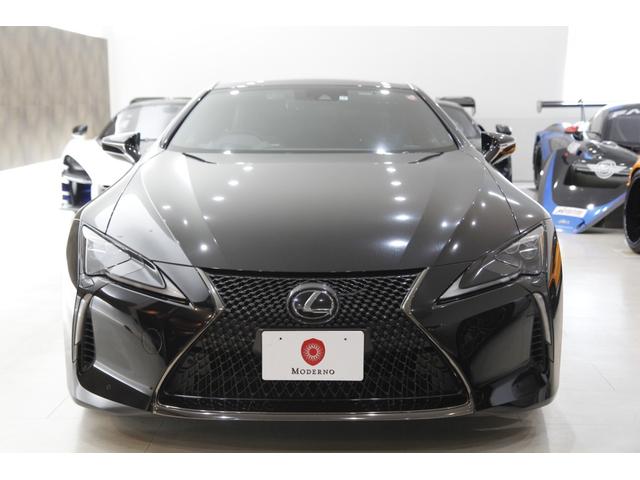 ＬＣ ＬＣ５００　アビエーション　カーボンルーフ専用カーボンリアスポイラー専用２１インチＡＷアルカンターラプロジェクションイルミワンオーナ（3枚目）