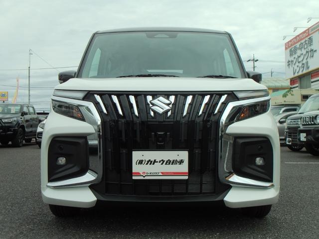 ソリオバンディット ハイブリッドMV 登録済未使用車 9インチメモリーナビ 全方位モニター 両側電動スライドドア 前席シートヒーター セーフティサポート クリアランスソナー スリムサーキュレーター LEDヘッドライト オートライト(2枚目)