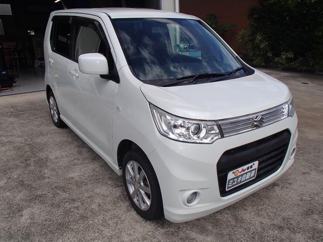 ワゴンＲスティングレー Ｘ　純正ディスチャージヘッドランプ・フォグランプ・純正アルミホイール・純正エアロ・プッシュスタート・スマートキー・両席エアバッグ・アイドリングストップ・エレクトロニックスタビリティプログラム装着車（3枚目）