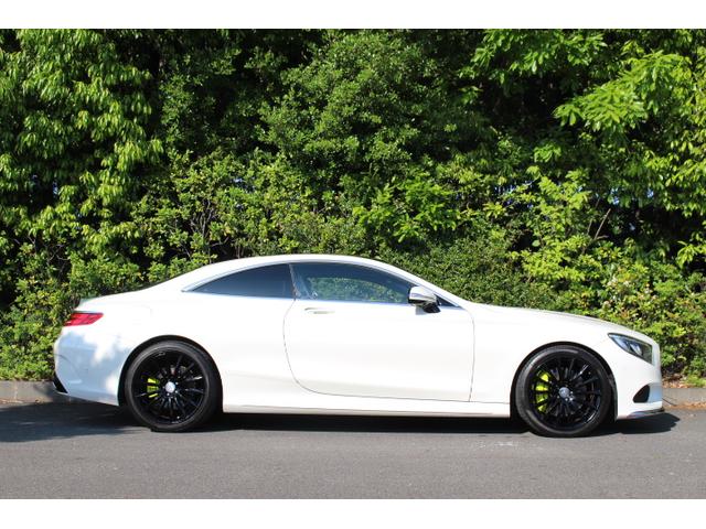 S550 クーペ AMGライン ワンオーナー 可変バルブマフラー付き パナメリカーナグリル 純正アルミブラック塗装 キャリパー塗装ポルシェ純正車体色アシッドグリーン(AMGステッカー入り) スペーサー グリル塗装 地デジ走行中視聴可(11枚目)