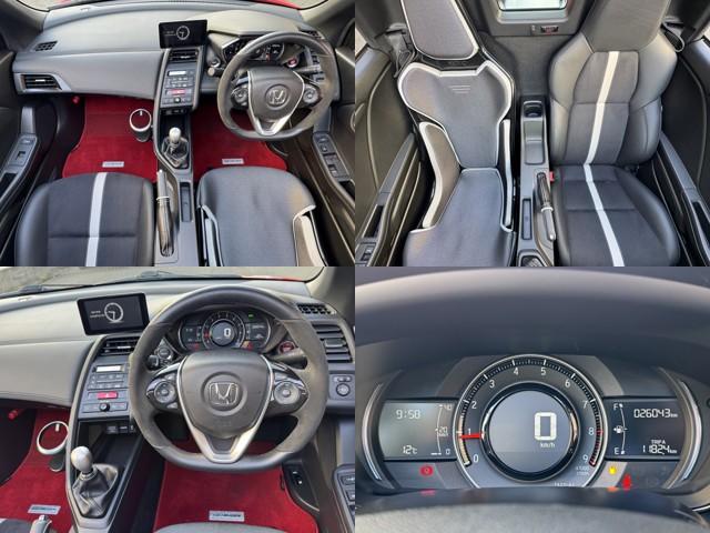 S660 α HKSフラッシュエディター ハイオク仕様 無限フルエアロ・リアウィング・マフラー 社外ハードトップ シルクブレイズブルーミラー 運転席レカロシート 助手席シートヒーター 純正アルミホイール(17枚目)