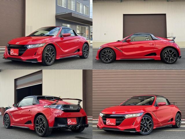 S660 α HKSフラッシュエディター ハイオク仕様 無限フルエアロ・リアウィング・マフラー 社外ハードトップ シルクブレイズブルーミラー 運転席レカロシート 助手席シートヒーター 純正アルミホイール(42枚目)