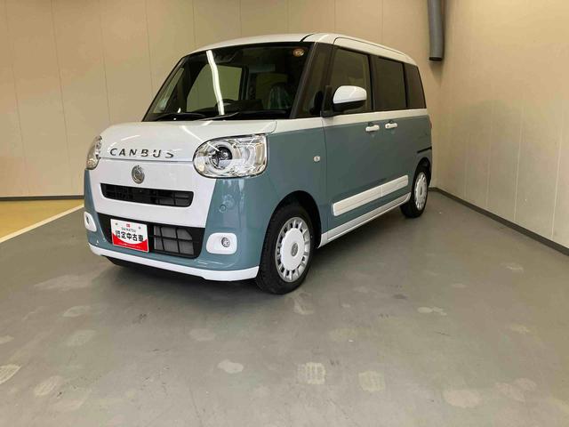 ムーヴキャンバス ストライプスＧターボ／ディスプレイオーディオ　ターボ車・９インチディスプレイオーディオ・パノラマモニター・両側電動スライドドア・シートヒーター左右・アダプティブクルーズコントロール装備・スマートアシスト搭載（2枚目）