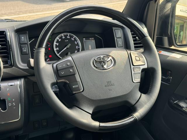 ハイエースバン スーパーGLダークプライムS 4WD デジタルインナーミラー OP15インチAW 寒冷地仕様 両側パワースライドドア 専用ショックアブソーバー ハーフレザーシート LEDヘッド LEDフォグ スカッフプレート AC100V(57枚目)