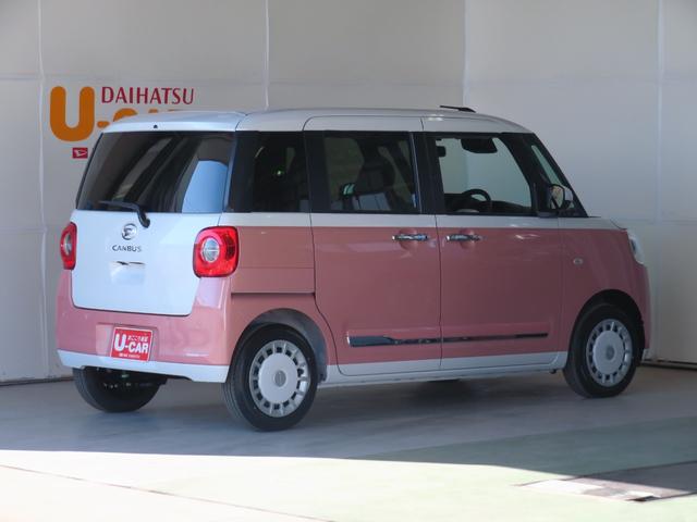 ムーヴキャンバス ストライプスＧ　届出済未使用車　バックカメラ　１年間無料保証　両面パワースライドドア　電格ミラー　キーフリーシステム　前席シートヒーター　ＬＥＤヘッドライト　元試乗車　ＡＢＳ　コーナーセンサー　オートエアコン　プッシュ式エンジンスターター　パワーウィンドウ（5枚目）