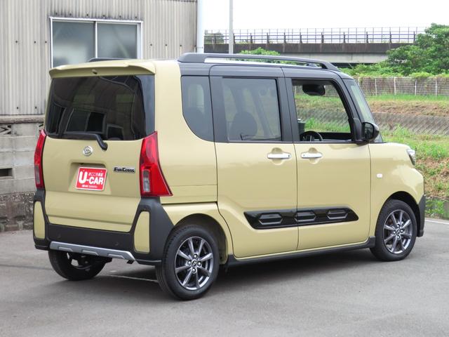 タント ファンクロス　　運転席・助手席シートヒーター　１年間無料保証　パノラマカメラ　コーナーセンサ　アイドリングストップ機能　ワンオーナー車　ルーフレール　両側パワースライドドア　車線逸脱警報　セキュリティ　記録簿　電動パーキングブレーキ　キーフリー　オートエアコン（4枚目）