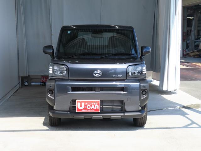 タフト X 届出済未使用車 バックカメラ キーフリー 1年間無料保証 展示車 電動ミラー BTオーディオ ハイビームアシスト デュアルエアバッグ 安全ボディ 記録簿 フルセグテレビ LEDヘッドライト ガラスルーフ 電動パーキングブレーキ コーナーセンサー HDMI接続(3枚目)