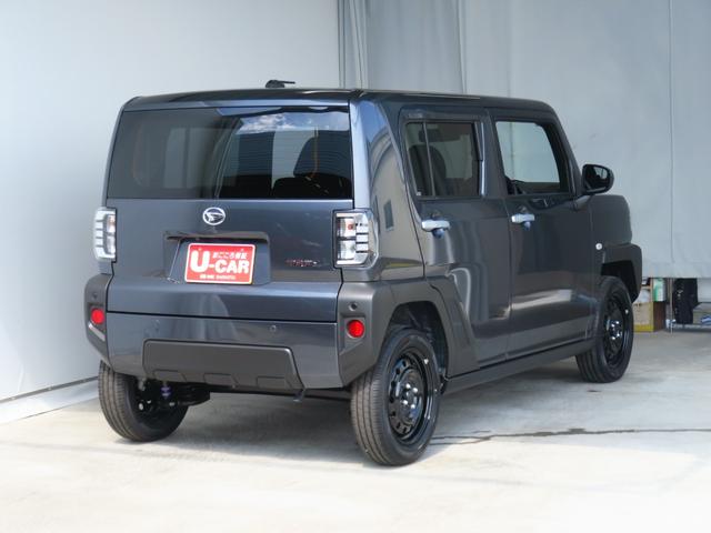 タフト X 届出済未使用車 バックカメラ キーフリー 1年間無料保証 展示車 電動ミラー BTオーディオ ハイビームアシスト デュアルエアバッグ 安全ボディ 記録簿 フルセグテレビ LEDヘッドライト ガラスルーフ 電動パーキングブレーキ コーナーセンサー HDMI接続(4枚目)