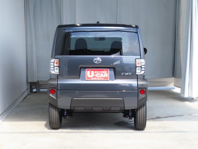 タフト X 届出済未使用車 バックカメラ キーフリー 1年間無料保証 展示車 電動ミラー BTオーディオ ハイビームアシスト デュアルエアバッグ 安全ボディ 記録簿 フルセグテレビ LEDヘッドライト ガラスルーフ 電動パーキングブレーキ コーナーセンサー HDMI接続(5枚目)