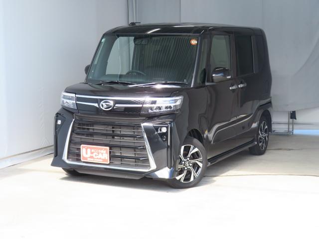 タント カスタムＸ　　　運転席・助手席シートヒーター　１年間無料保証　衝突軽減ブレーキ　コーナーセンサー　Ｂカメラ　盗難警報　ＬＥＤ　ワンオーナー　パワーウィンドウ　電動格納ミラー　電動パーキングブレーキ　キーフリー　オートエアコン　両側パワースライドドア　Ａストップ（2枚目）