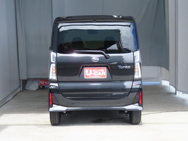 タント カスタムＸ　　　運転席・助手席シートヒーター　１年間無料保証　衝突軽減ブレーキ　コーナーセンサー　Ｂカメラ　盗難警報　ＬＥＤ　ワンオーナー　パワーウィンドウ　電動格納ミラー　電動パーキングブレーキ　キーフリー　オートエアコン　両側パワースライドドア　Ａストップ（5枚目）