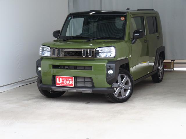 タフト Gターボ ダーククロムベンチャー 1年間無料保証 車線逸脱警報装置 衝突回避支援ブレーキ シートヒータ 電動格納ドアミラー 安全ボディ LED ムーンルーフ Aストップ ターボ車 バックカメラ キーフリー 電動パーキングブレーキ コーナーセンサー(2枚目)