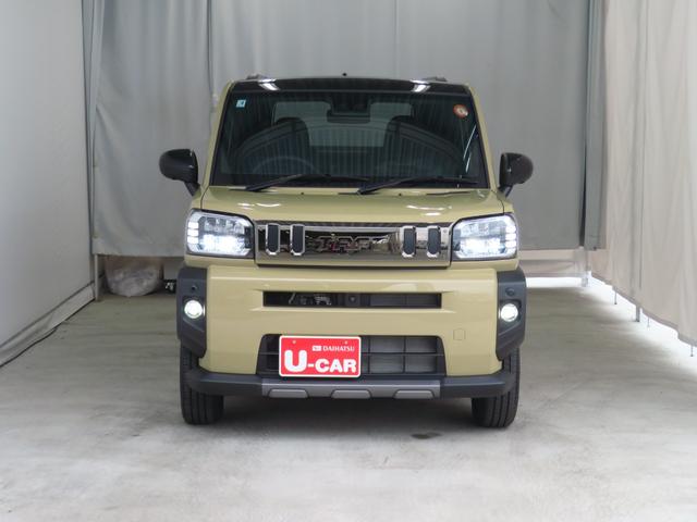 タフト Gターボ ダーククロムベンチャー キーフリー 1年間無料保証 車線逸脱警報装置 衝突回避支援ブレーキ 運転席・助手席シートヒーター 電動格納ドアミラー LEDヘッドライト ムーンルーフ Aストップ パノラマカメラ 電動パーキングブレーキ コーナーセンサー(3枚目)