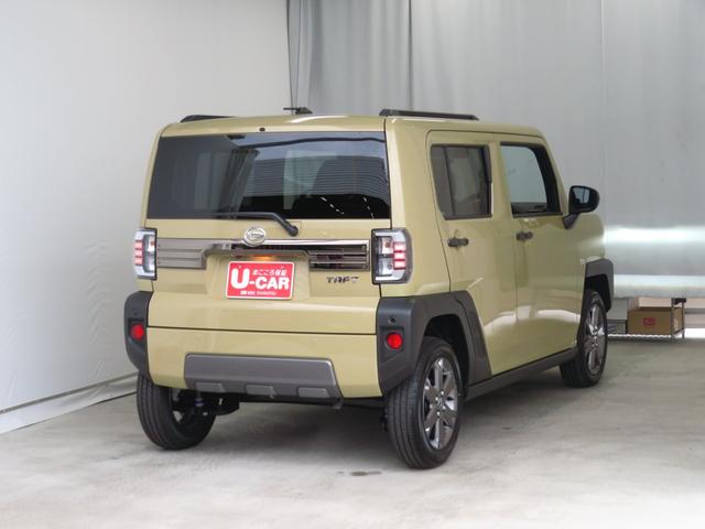 タフト Gターボ ダーククロムベンチャー キーフリー 1年間無料保証 車線逸脱警報装置 衝突回避支援ブレーキ 運転席・助手席シートヒーター 電動格納ドアミラー LEDヘッドライト ムーンルーフ Aストップ パノラマカメラ 電動パーキングブレーキ コーナーセンサー(4枚目)