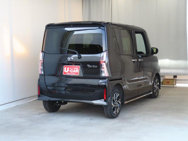タント カスタムX 電動パーキングブレーキ 1年間無料保証 衝突軽減ブレーキ コーナーセンサー アイドリングストップ 盗難警報装置 LED ワンオーナー 前席シートヒーター キーフリー パノラマカメラ 両側パワースライドドア コーナーセンサー オートエアコン(4枚目)