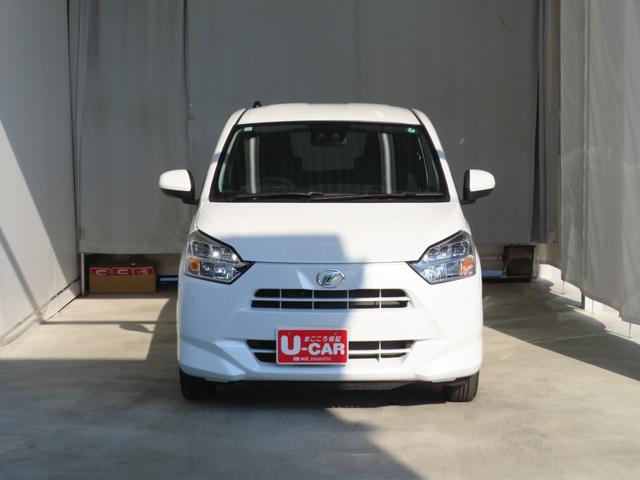 ミライース Ｘ　ＳＡＩＩＩ　　　　　　マニュアルエアコン　１年間無料保証　盗難防止アラーム　試乗車ＵＰ　衝突回避支援ブレーキ機能　コーナーセンサー　電格ミラ　レーンキープアシスト　安全ボディ　運転席助手席エアバック　点検記録簿付　１オーナー　ＬＥＤライト　キーレスキー（3枚目）