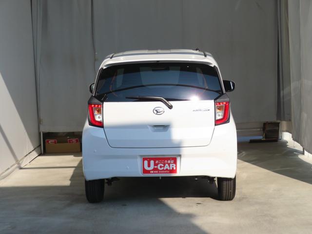 ミライース Ｘ　ＳＡＩＩＩ　　　　　　マニュアルエアコン　１年間無料保証　盗難防止アラーム　試乗車ＵＰ　衝突回避支援ブレーキ機能　コーナーセンサー　電格ミラ　レーンキープアシスト　安全ボディ　運転席助手席エアバック　点検記録簿付　１オーナー　ＬＥＤライト　キーレスキー（5枚目）