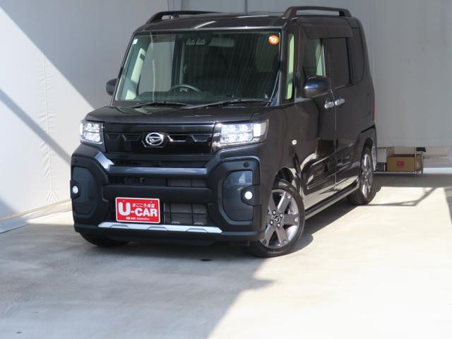 タント ファンクロスターボ　　純正１０型ナビ　ＥＴＣ　１年間無料保証　電格ミラー　ＬＥＤランプ　シートヒータ　フルセグ　衝突軽減ブレーキ　ＵＳＢ　Ｒカメラ　ｉ－ｓｔｏｐ　ＤＶＤ　１オーナー　盗難警報装置　電動パーキングブレーキ　両側パワースライドドア　コーナーセンサー（2枚目）
