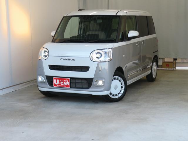 ムーヴキャンバス ストライプスＧ　　　７型ナビ　パノラマカメラ　１年間無料保証　ＢＬＵＥＴＯＯＴＨ　レンタカーアップ　コーナーセンサー　アイドルストップ　ＥＴＣ　ＵＳＢポート　ドライブレコーダー　運転席・助手席シートヒーター　地デジ　電動パーキングブレーキ　両側パワースライドドア（2枚目）