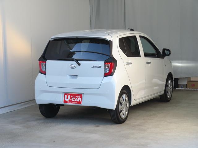 ミライース Ｘ　ＳＡＩＩＩ　　　　　　マニュアルエアコン　１年間無料保証　ペダル踏み間違い抑制　衝突回避支援ブレーキ　点検記録簿　１オーナー　キーレスキー　ＡＢＳ　エアバック　コーナーセンサー　パワーウィンドウ　アイドリングストップ　電動格納ミラー　ＬＥＤヘッドライト（4枚目）